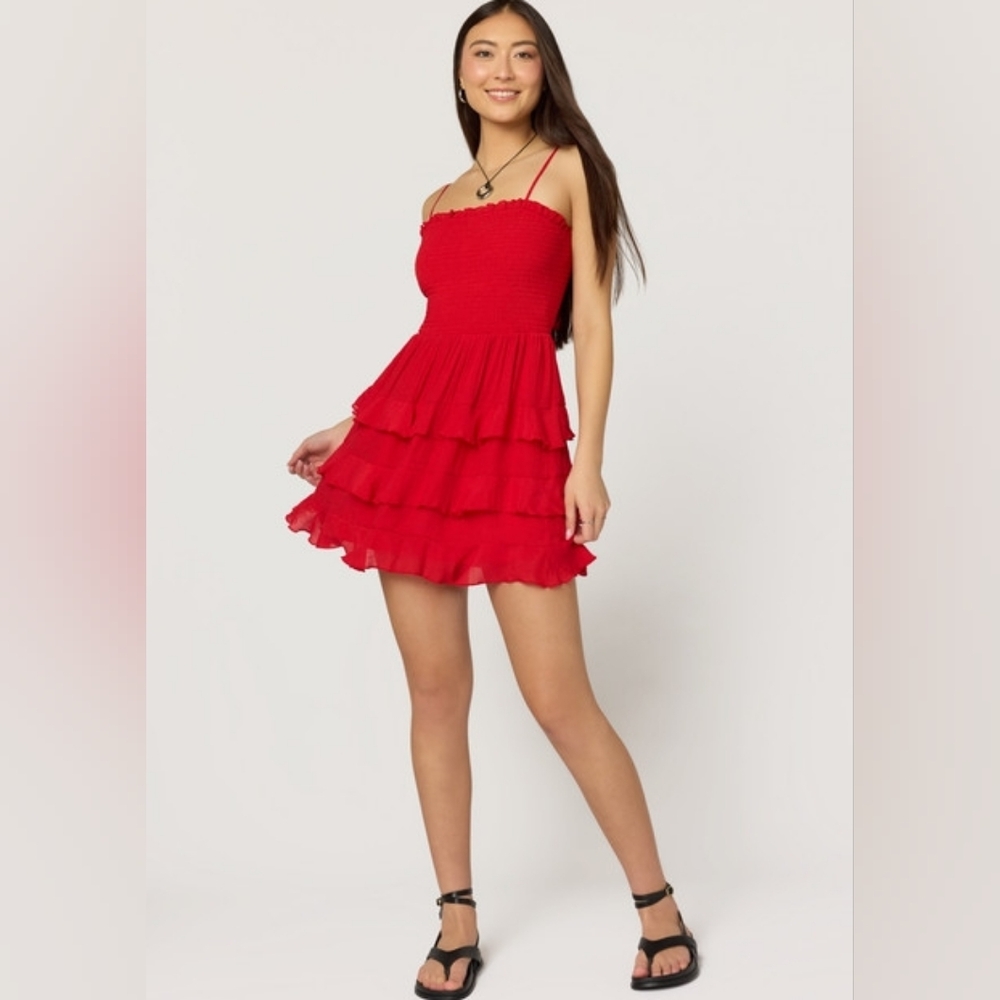 Bridget Smocked Ruffle Tiered Mini Dress - Picture 4 of 4